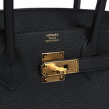 Hermes Birkin 30 Black Togo Gold Hardware