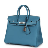 Hermes Birkin 25 Blue Jean Togo Palladium Hardware