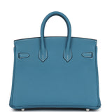 Hermes Birkin 25 Blue Jean Togo Palladium Hardware