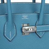 Hermes Birkin 25 Blue Jean Togo Palladium Hardware