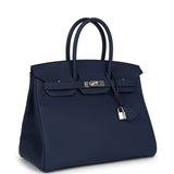 Hermes Birkin 35 Bleu Navy Togo Palladium Hardware