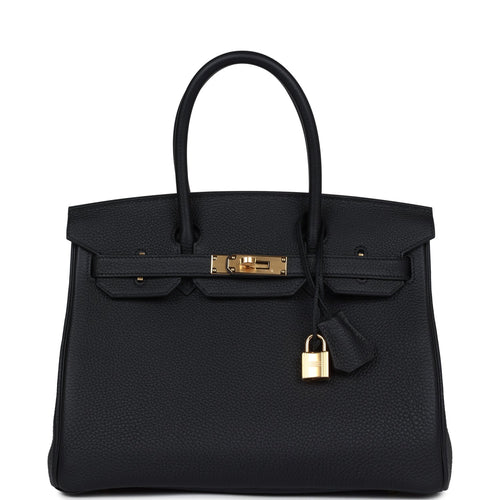 Hermes Birkin 30 Black Togo Gold Hardware