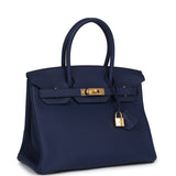 Hermes Birkin 30 Bleu Nuit Togo Gold Hardware