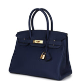 Hermes Birkin 30 Bleu Nuit Togo Gold Hardware