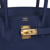 Hermes Birkin 30 Bleu Nuit Togo Gold Hardware