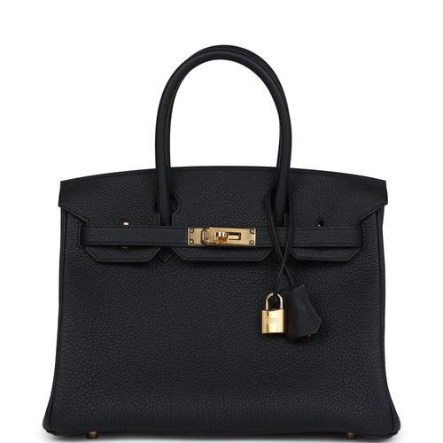 Hermes Birkin 30 Black Togo Gold Hardware