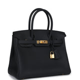 Hermes Birkin 30 Black Togo Gold Hardware