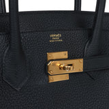 Hermes Birkin 30 Black Togo Gold Hardware