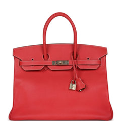 Pre-owned Hermes Birkin 35 Rose Jaipur Candy Epsom Permabrass Hardware