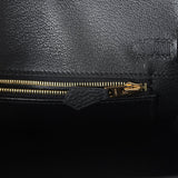 Pre-owned Hermes Birkin 25 Black Togo Gold Hardware