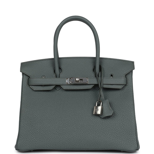Hermes Birkin 30 Vert Amande Togo Palladium Hardware