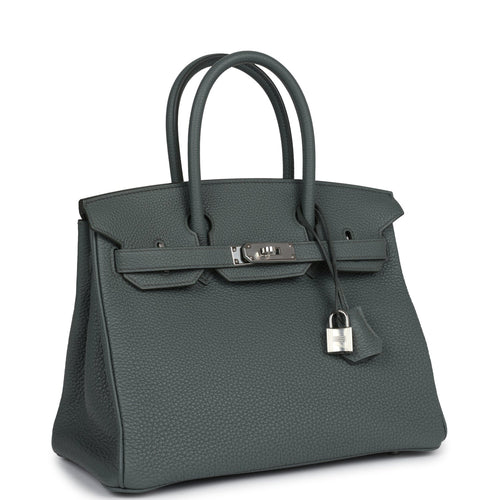 Hermes Birkin 30 Vert Amande Togo Palladium Hardware