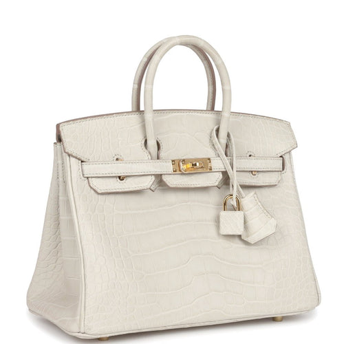 Hermes Birkin 25 Beton Matte Alligator Gold Hardware