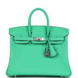 Hermes Birkin 25 Vert Comics Swift Palladium Hardware