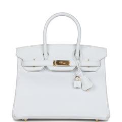 Hermes Birkin 30 White Epsom Gold Hardware