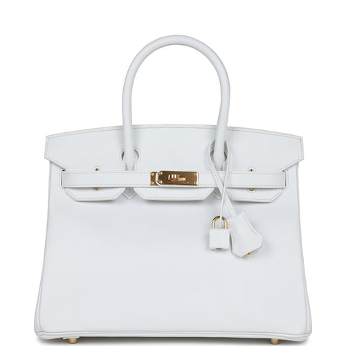 Hermes Birkin 30 White Epsom Gold Hardware