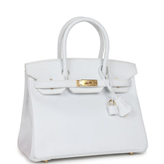 Hermes Birkin 30 White Epsom Gold Hardware