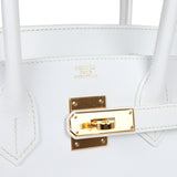 Hermes Birkin 30 White Epsom Gold Hardware