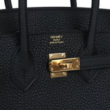 Hermes Birkin 25 Black Togo Gold Hardware