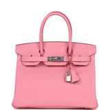 Hermes Birkin 30 Rose Confetti Epsom Palladium Hardware