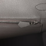 Pre-owned Hermes Birkin 35 Etain Togo Palladium Hardware