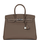 Hermes Birkin 35 Etoupe Togo Palladium Hardware