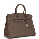 Hermes Birkin 35 Etoupe Togo Palladium Hardware