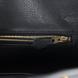 Pre-owned Hermes Birkin 25 Black Togo Gold Hardware