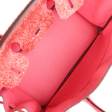 Custom Ombre Swarovski Crystal Hermes Birkin 30 Rose Azalee Clemence Palladium Hardware