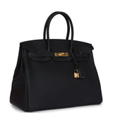 Hermes Birkin 35 Black Togo Gold Hardware