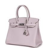 Hermes Birkin 30 Mauve Pale Clemence Palladium Hardware