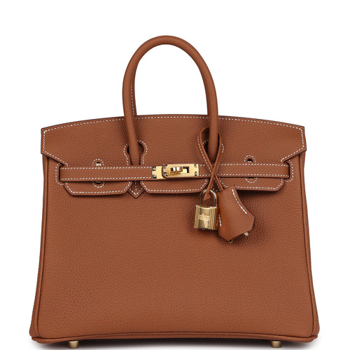 Hermes Birkin 25 Gold Togo Gold Hardware