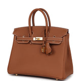 Hermes Birkin 25 Gold Togo Gold Hardware