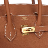 Hermes Birkin 25 Gold Togo Gold Hardware