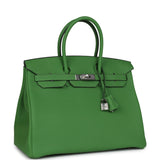 Hermes Birkin 35 Vert Yucca Togo Palladium Hardware