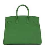 Hermes Birkin 35 Vert Yucca Togo Palladium Hardware