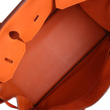 Pre-owned Hermes Birkin 40 Orange Togo Palladium Hardware