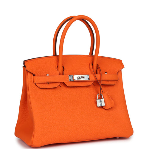 Hermes Birkin 30 Orange Minium Togo Palladium Hardware