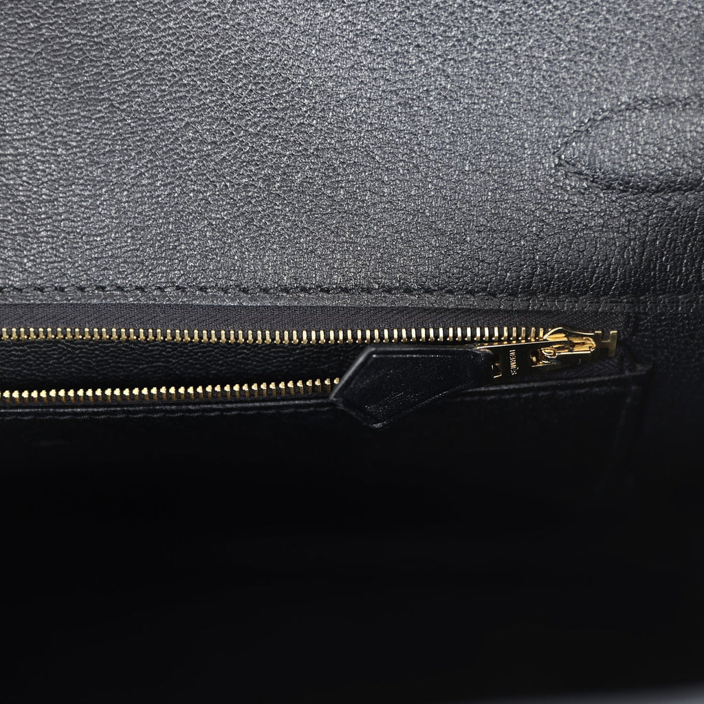 Hermes Birkin 35 Black Box Gold Hardware – Madison Avenue Couture