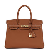 Hermes Birkin 30 Gold Togo Gold Hardware