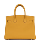 Hermes Birkin 30 Jaune Ambre Togo Palladium Hardware