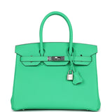 Hermes Birkin 30 Vert Comics Togo Palladium Hardware