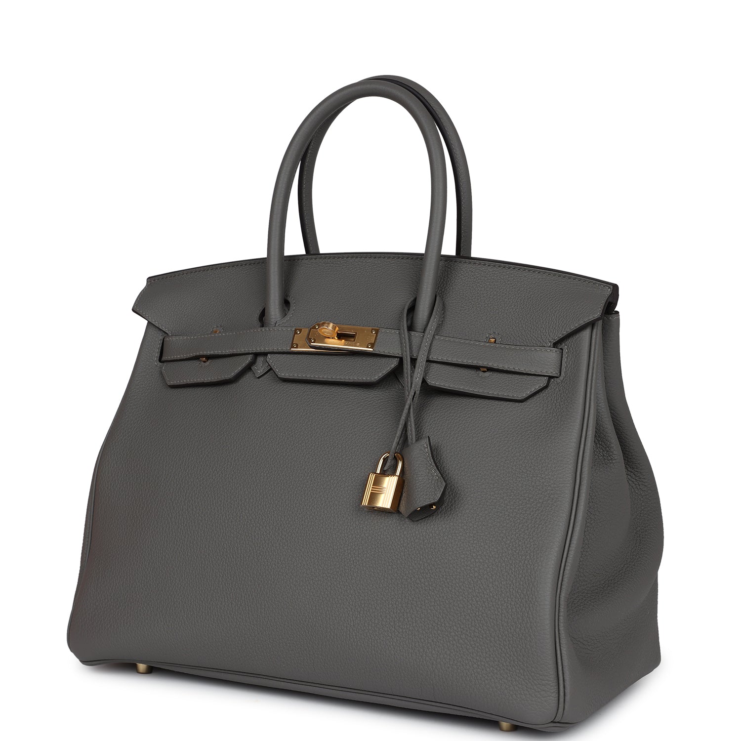 Hermes Birkin 35 Gris Meyer Togo Gold Hardware