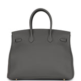 Hermes Birkin 35 Gris Meyer Togo Gold Hardware