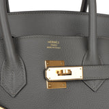 Hermes Birkin 35 Gris Meyer Togo Gold Hardware