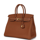 Hermes Birkin 35 Gold Togo Gold Hardware