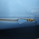 Hermes Birkin 30 Bleu Azur Togo Gold Hardware