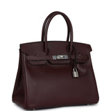 Hermes Birkin 30 Bordeaux Epsom Palladium Hardware