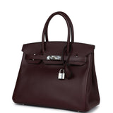 Hermes Birkin 30 Bordeaux Epsom Palladium Hardware