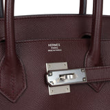 Hermes Birkin 30 Bordeaux Epsom Palladium Hardware